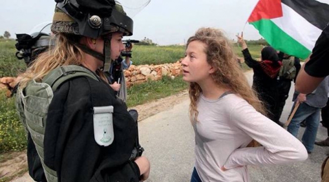 Filistin'de cesur kız Ahed Temimi için kampanya